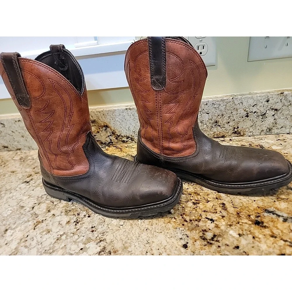 Ariat Work Groundbreaker Steel Toe 10015191 Brown/Ember Wide Square Toe Size 10D
